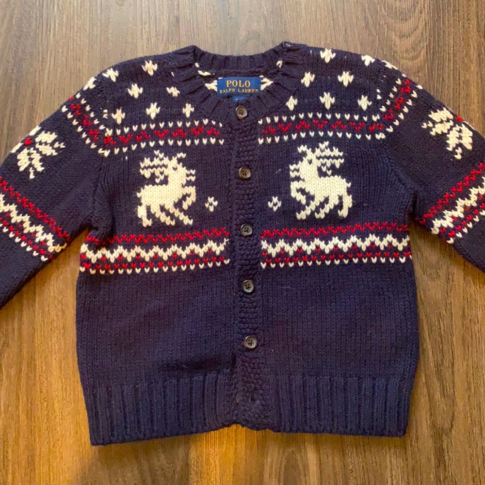 Toddler Boy Ralph Lauren Christmas Sweater 24 months